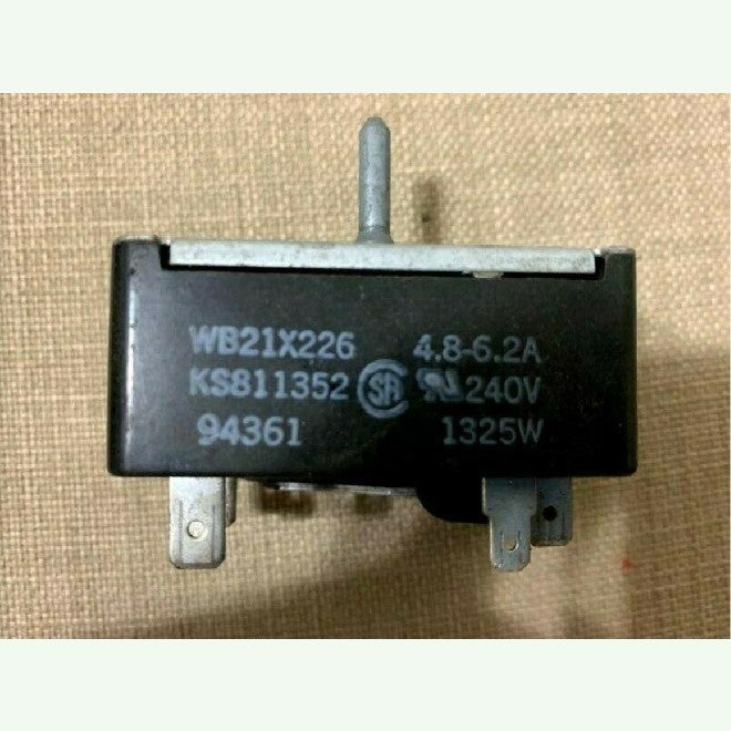GE Range Burner Switch WB21X226 KS811352 4.8-6.2A GE Range Burner Switch WB21X226 KS811352 4.8-6.2A